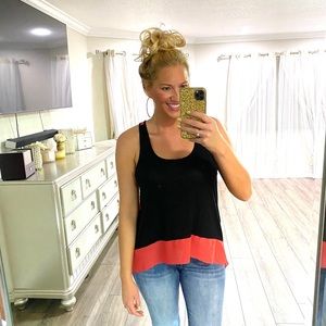 High Low Color Block Tank‎ 🖤